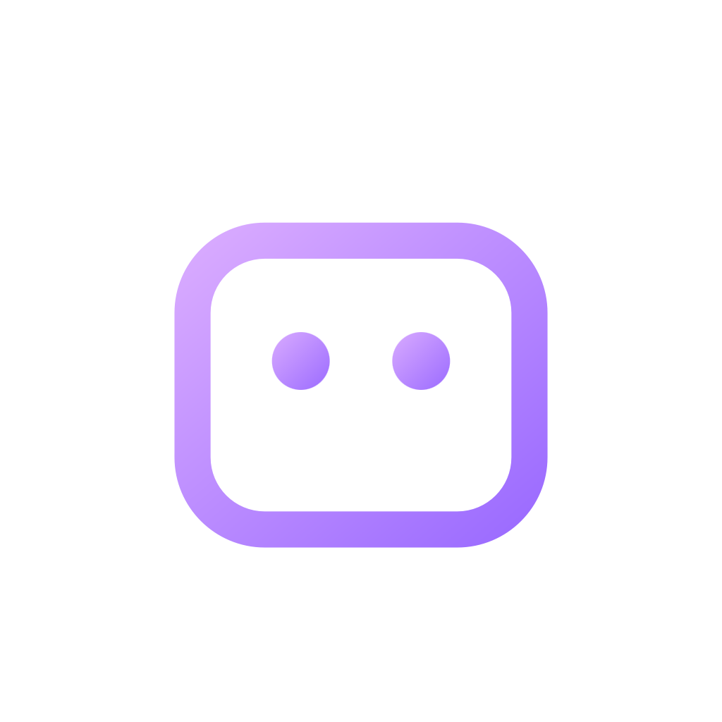 TreyTech AI Transformation glyph: a face with eyes and no mouth